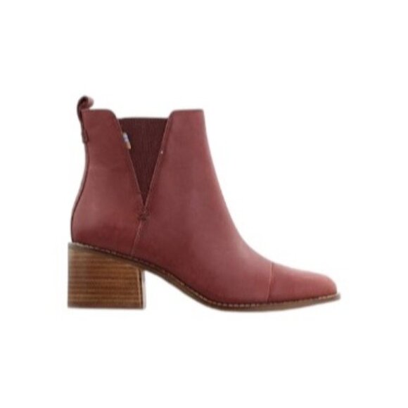 Toms Esme Leather Chelsea Boots Burnt Henna Size 7.5 - Picture 11 of 13
